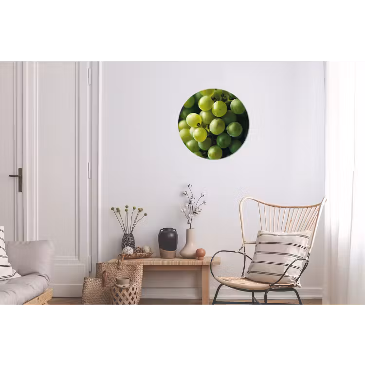 Wandcirkel - aluminium - Druiven - Tros - Groen — 2