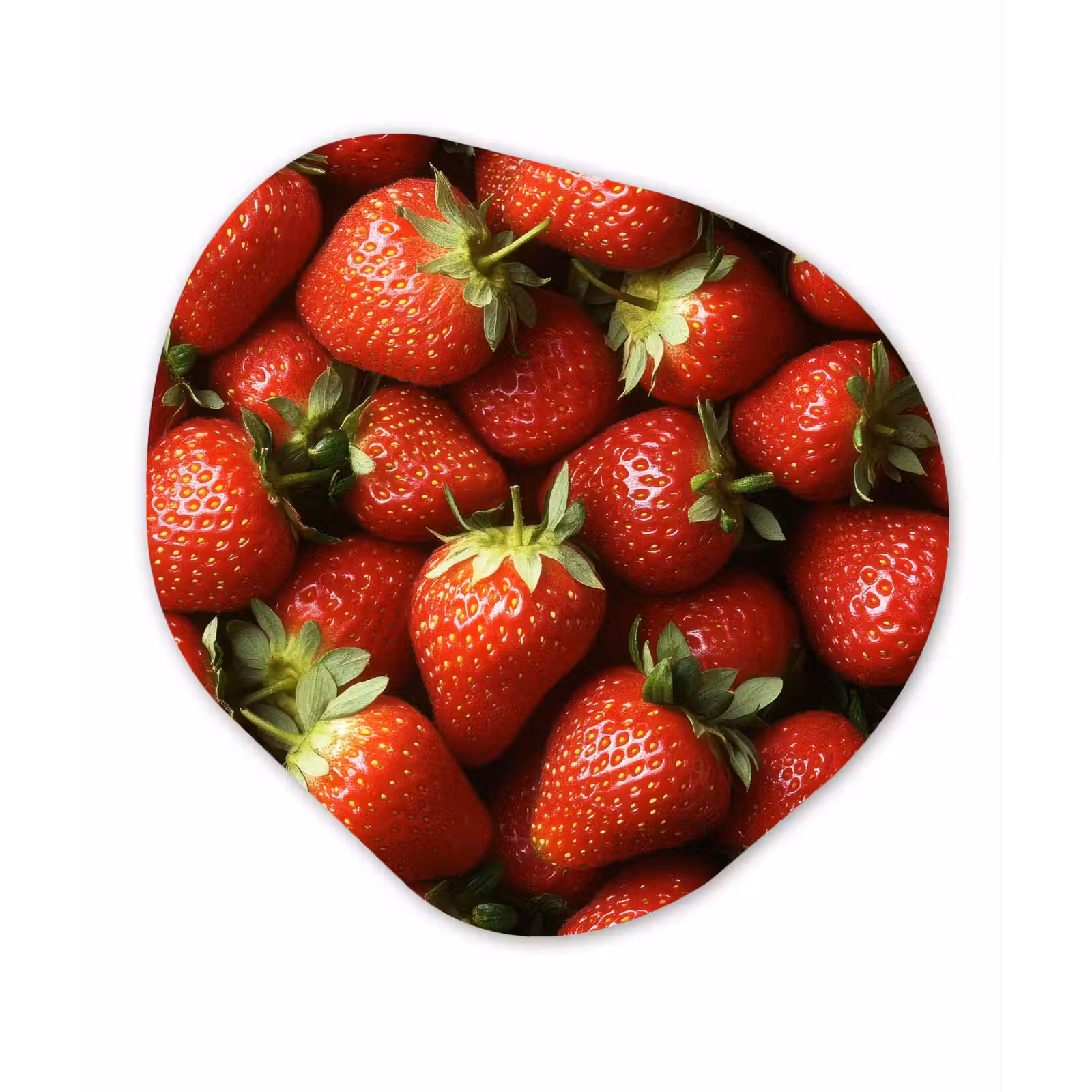 Organisch schilderij – Aardbei - Fruit - Rood — 1