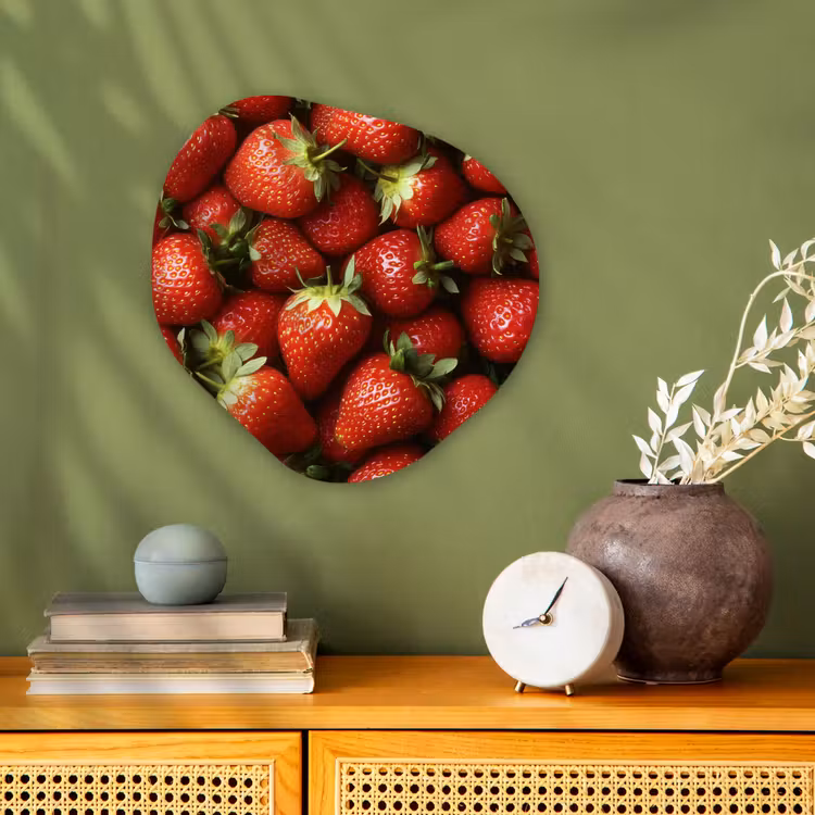 Organisch schilderij – Aardbei - Fruit - Rood — 2
