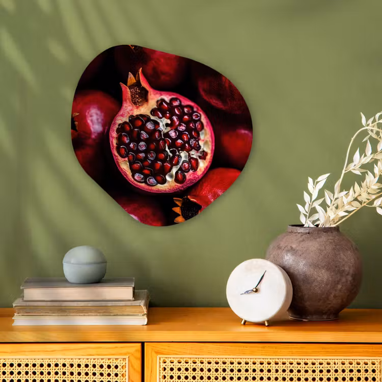 Organisch schilderij – Granaatappel - Rood - Fruit — 2