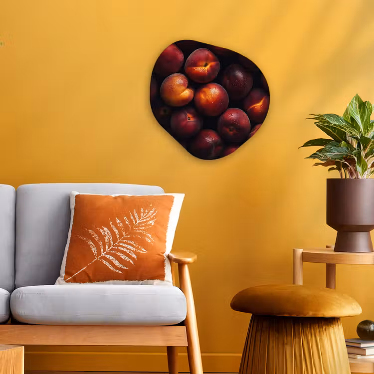 Organisch schilderij – Fruit - Close up - Nectarines — 3