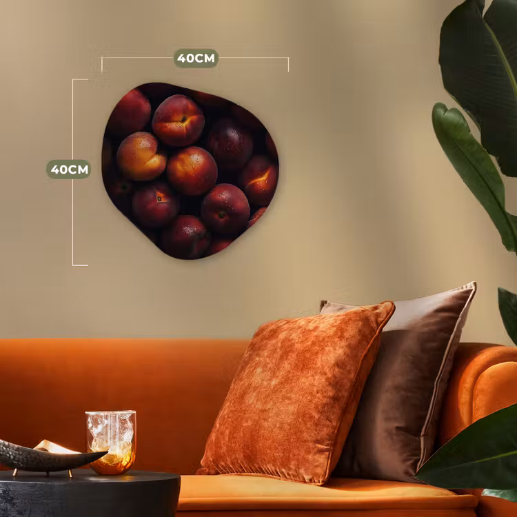Organisch schilderij – Fruit - Close up - Nectarines — 4