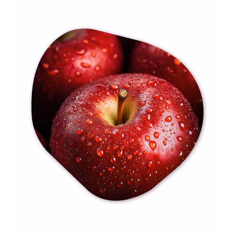 Organisch schilderij – Rood - Appels - Fruit — 1