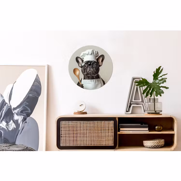 Wandcirkel - aluminium - Bril - Hond - Kok — 3