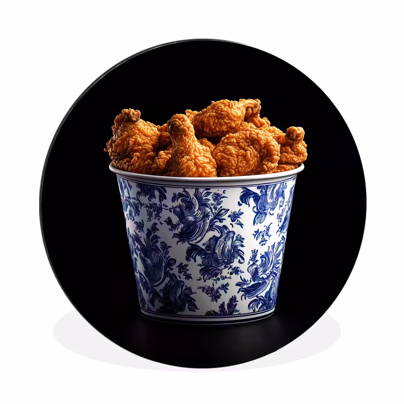 Wandcirkel - aluminium - Kip - Bucket - Delfts blauw - Lekker — 1