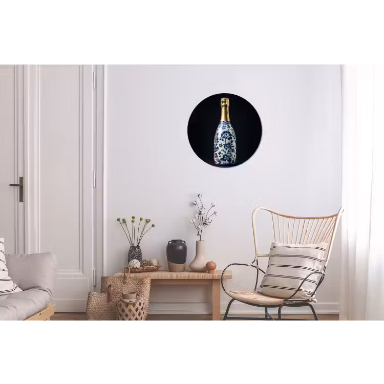 Wandcirkel - aluminium - Champagne - Bloemen - Goud - Chique — 2