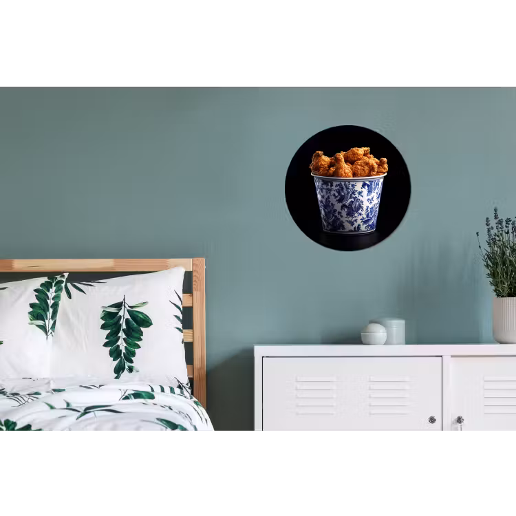 Wandcirkel - aluminium - Kip - Bucket - Delfts blauw - Lekker — 4