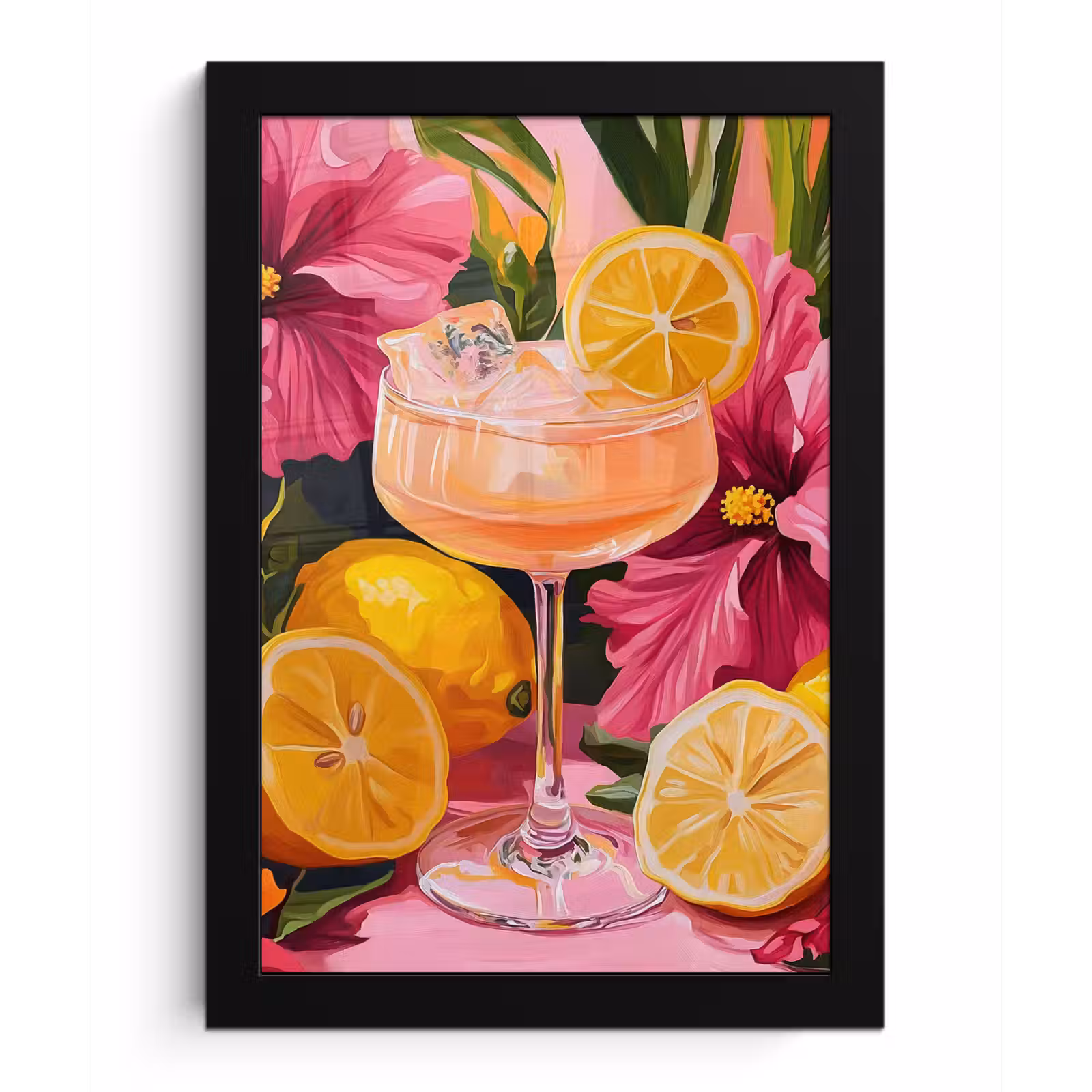 Poster met lijst - Drink - Bloemen - Yellow — 1