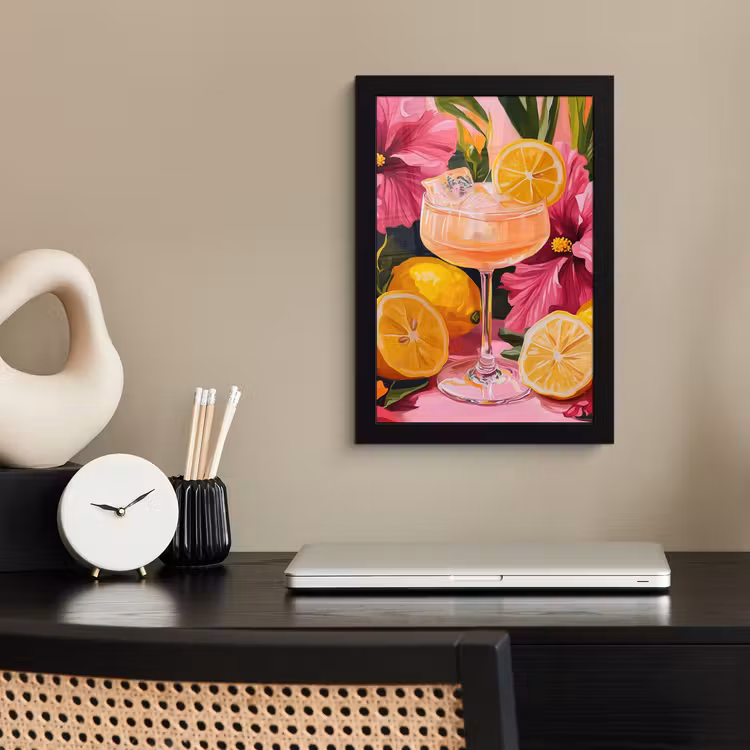 Poster met lijst - Drink - Bloemen - Yellow — 2