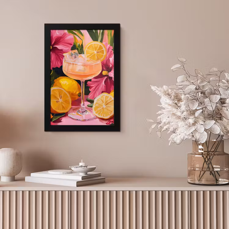 Poster met lijst - Drink - Bloemen - Yellow — 5
