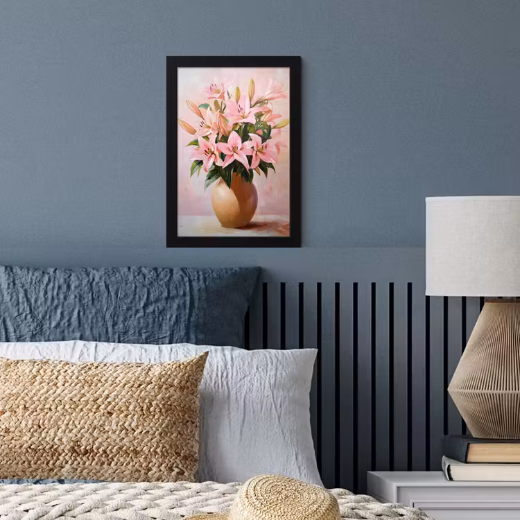 Poster met lijst - Vaas - Bloemen - Roze — 3