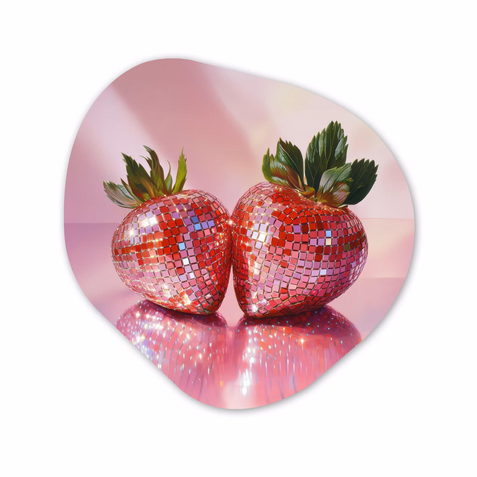 Organische - vormen - aluminium - Discobal Aardbeien Roze — 1