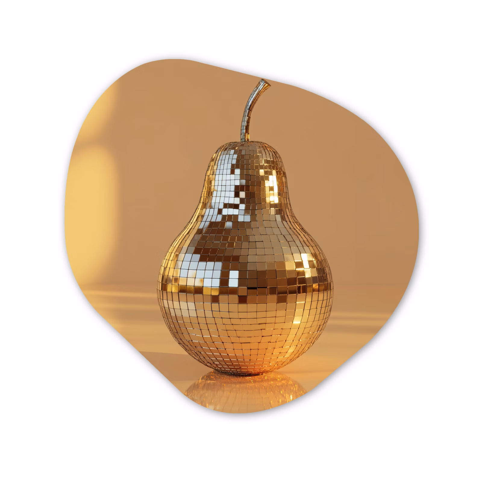 Organische - vormen - aluminium - Gouden Discobal Peer — 1