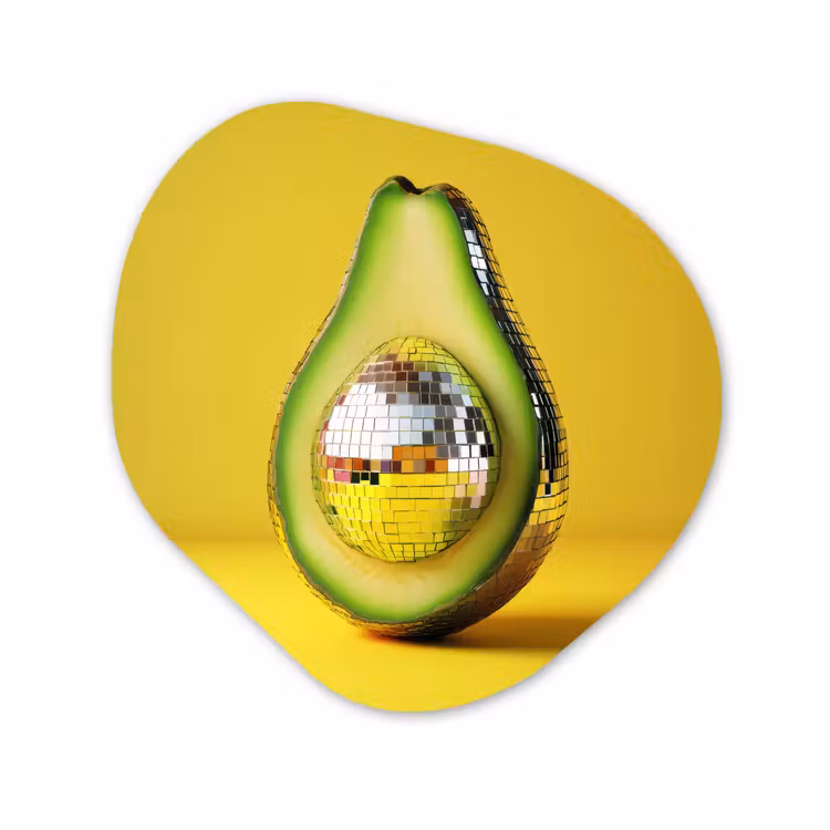 Organische - vormen - aluminium - Avocado Discobal Geel