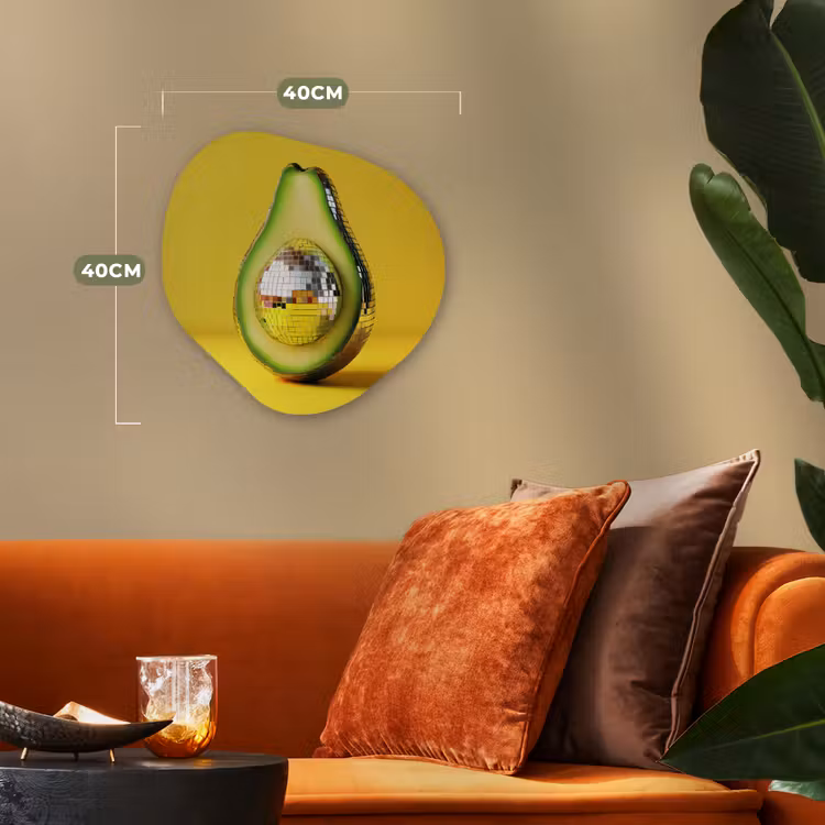 Organische - vormen - aluminium - Avocado Discobal Geel — 4