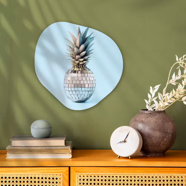 Organische - vormen - aluminium - Ananas Discobal Lichtblauw — 2