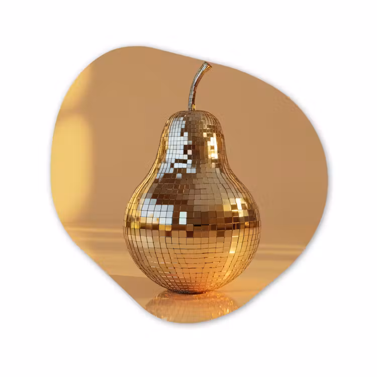 Organische - vormen - aluminium - Gouden Discobal Peer