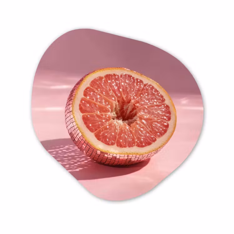 Organische - vormen - aluminium - Grapefruit Discobal Roze