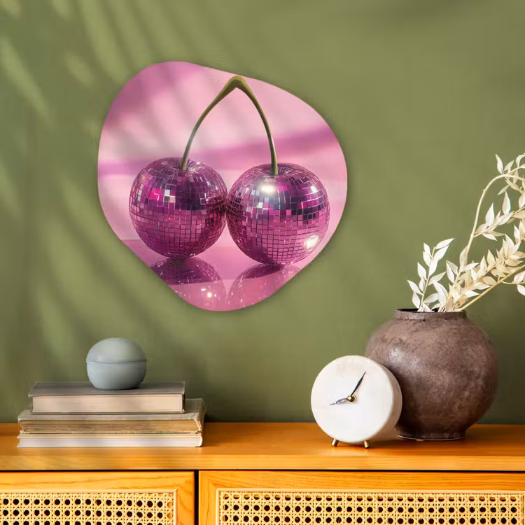 Organische - vormen - aluminium - Roze Discobal Kersen — 2