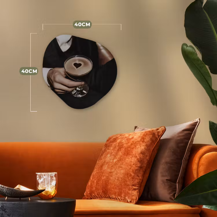 Organisch schilderij – Hartje - Cocktail - Espresso Martini - Hand — 4