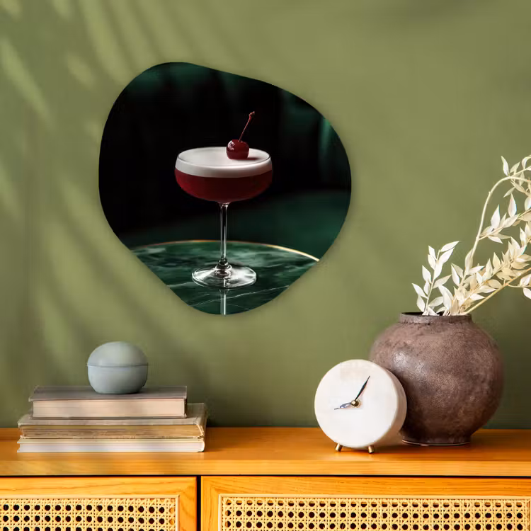 Organisch schilderij – Kers - Cocktail - Rood - Marmer — 2