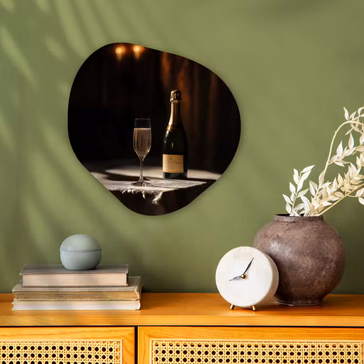 Organisch schilderij – Prosecco - Bubbels - Sfeervol - Drank — 2