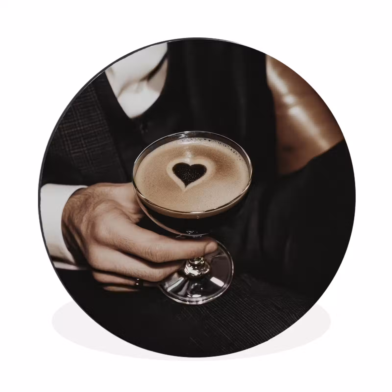 Wandcirkel - aluminium - Hartje - Cocktail - Espresso Martini - Hand — 1