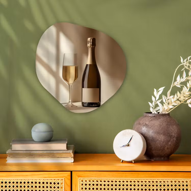 Organisch schilderij – Champagne - Beige - Schaduw - Bubbels — 2