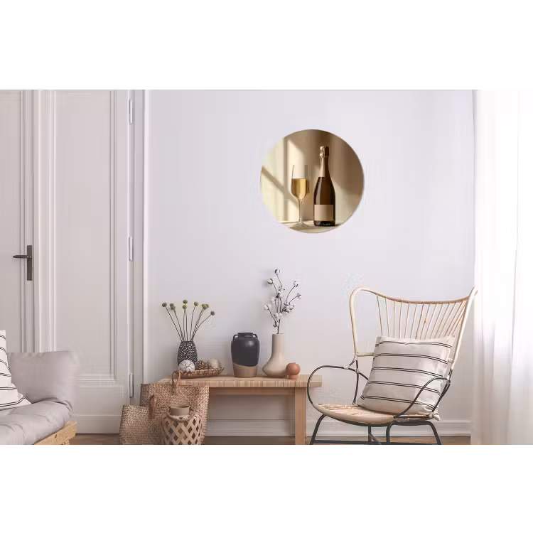 Wandcirkel - aluminium - Champagne - Beige - Schaduw - Bubbels — 2
