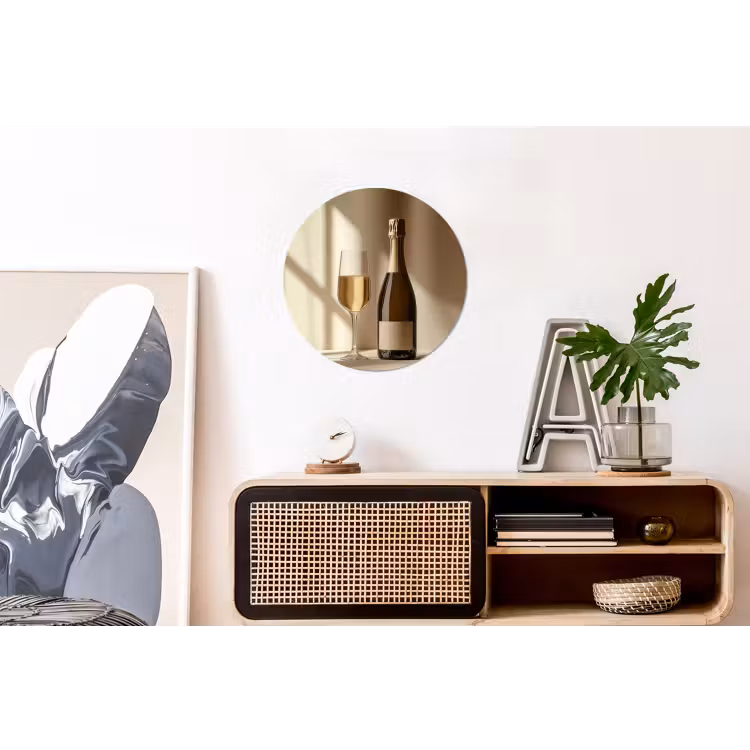 Wandcirkel - aluminium - Champagne - Beige - Schaduw - Bubbels — 3