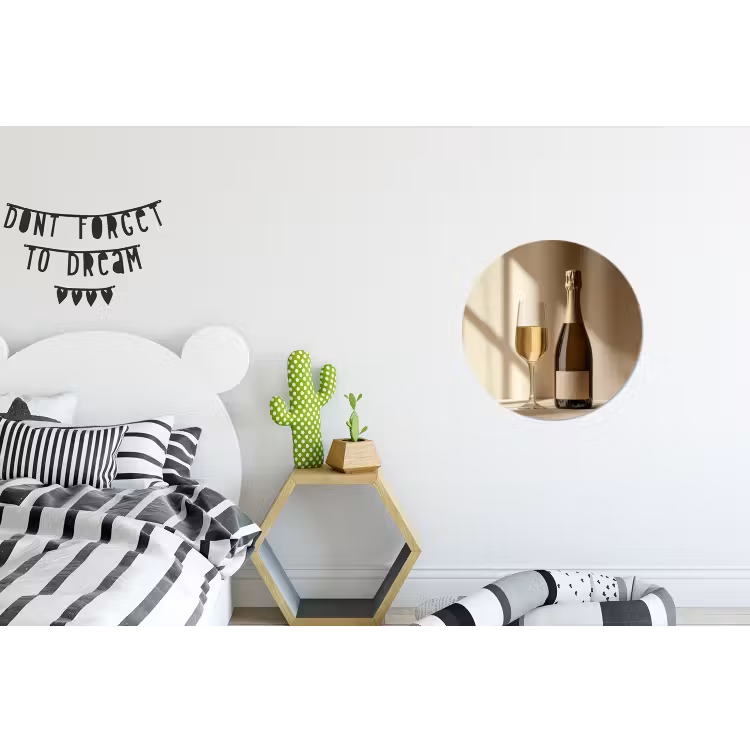 Wandcirkel - aluminium - Champagne - Beige - Schaduw - Bubbels — 5