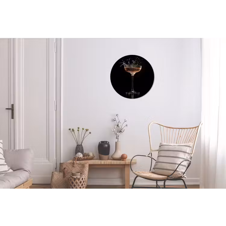 Wandcirkel - aluminium - Cocktail - Zwart - Spetters - Glas — 2