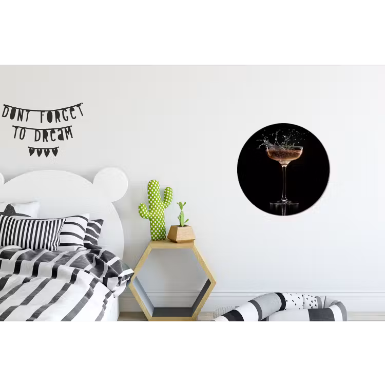 Wandcirkel - aluminium - Cocktail - Zwart - Spetters - Glas — 5