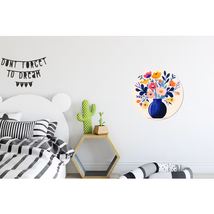 Wandcirkel - aluminium - Vaas - Bloemen - Boeket — 5
