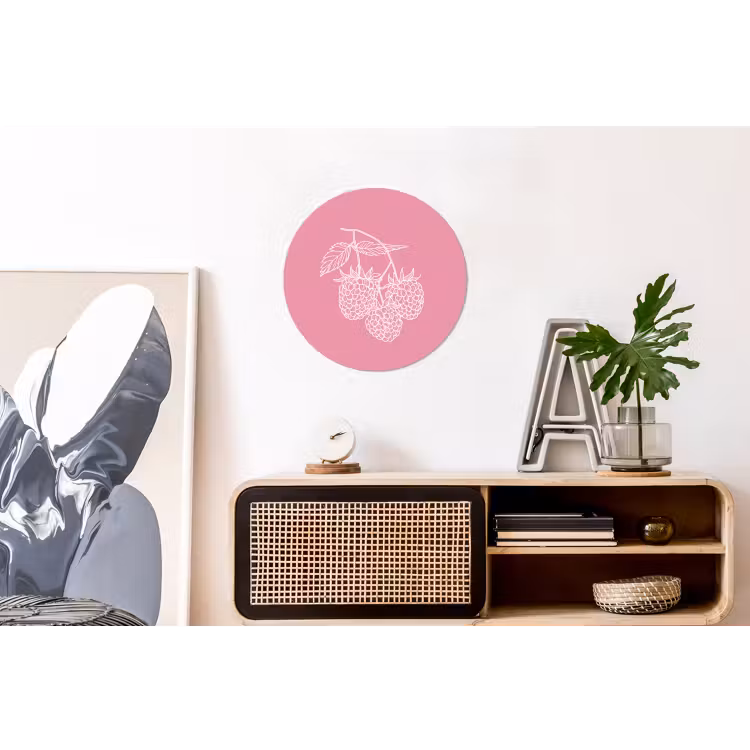 Wandcirkel - aluminium - Frambozen - Steel - Getekend - Roze — 3