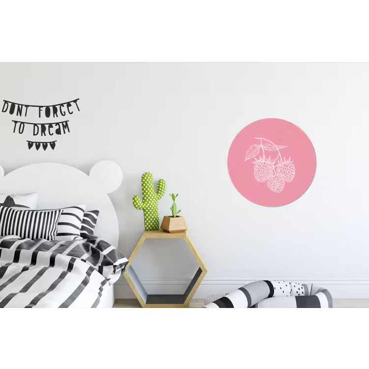 Wandcirkel - aluminium - Frambozen - Steel - Getekend - Roze — 5