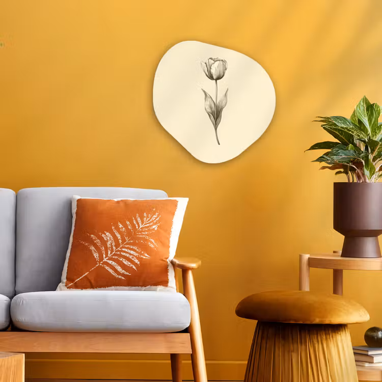 Organisch schilderij – Illustratie - Tulp - Zwart — 3