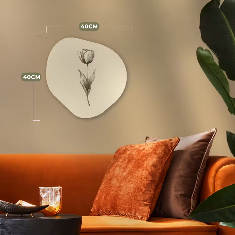 Organisch schilderij – Illustratie - Tulp - Zwart — 4