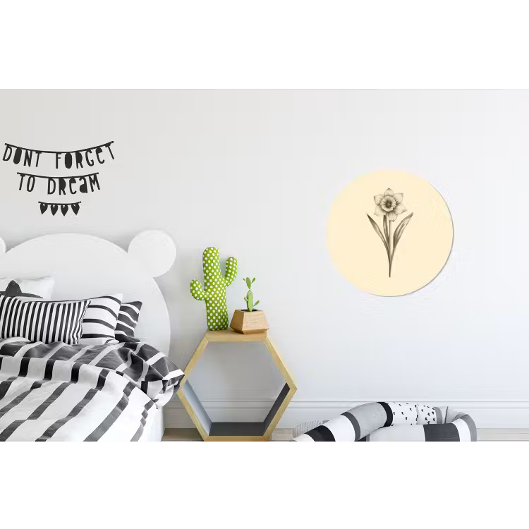 Wandcirkel - aluminium - Zwart - Narcis - Illustratie — 5