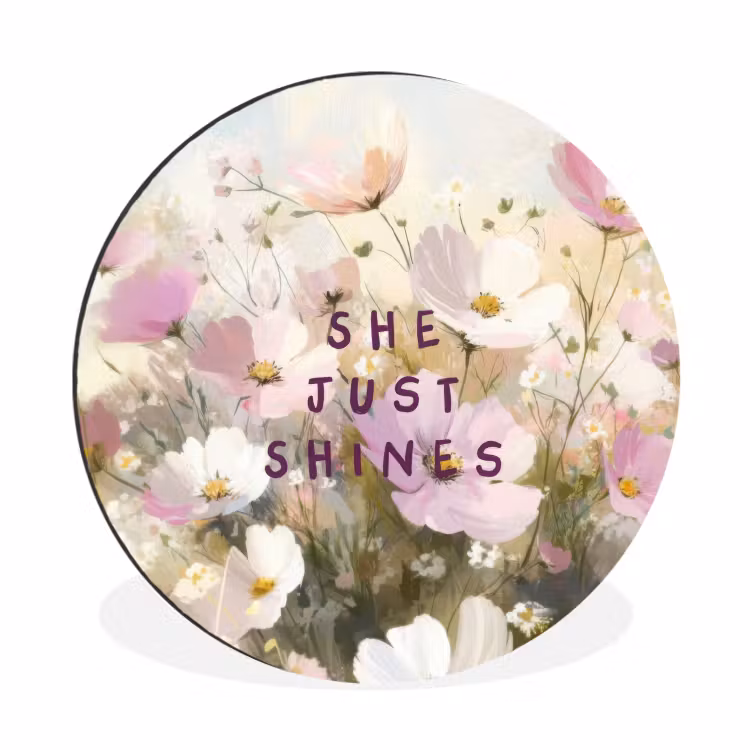 Wandcirkel - aluminium - Quote - Bloemen - Schilderachtig — 1