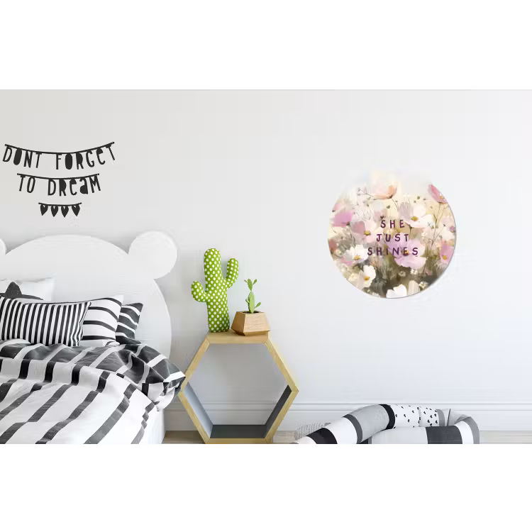 Wandcirkel - aluminium - Quote - Bloemen - Schilderachtig — 5