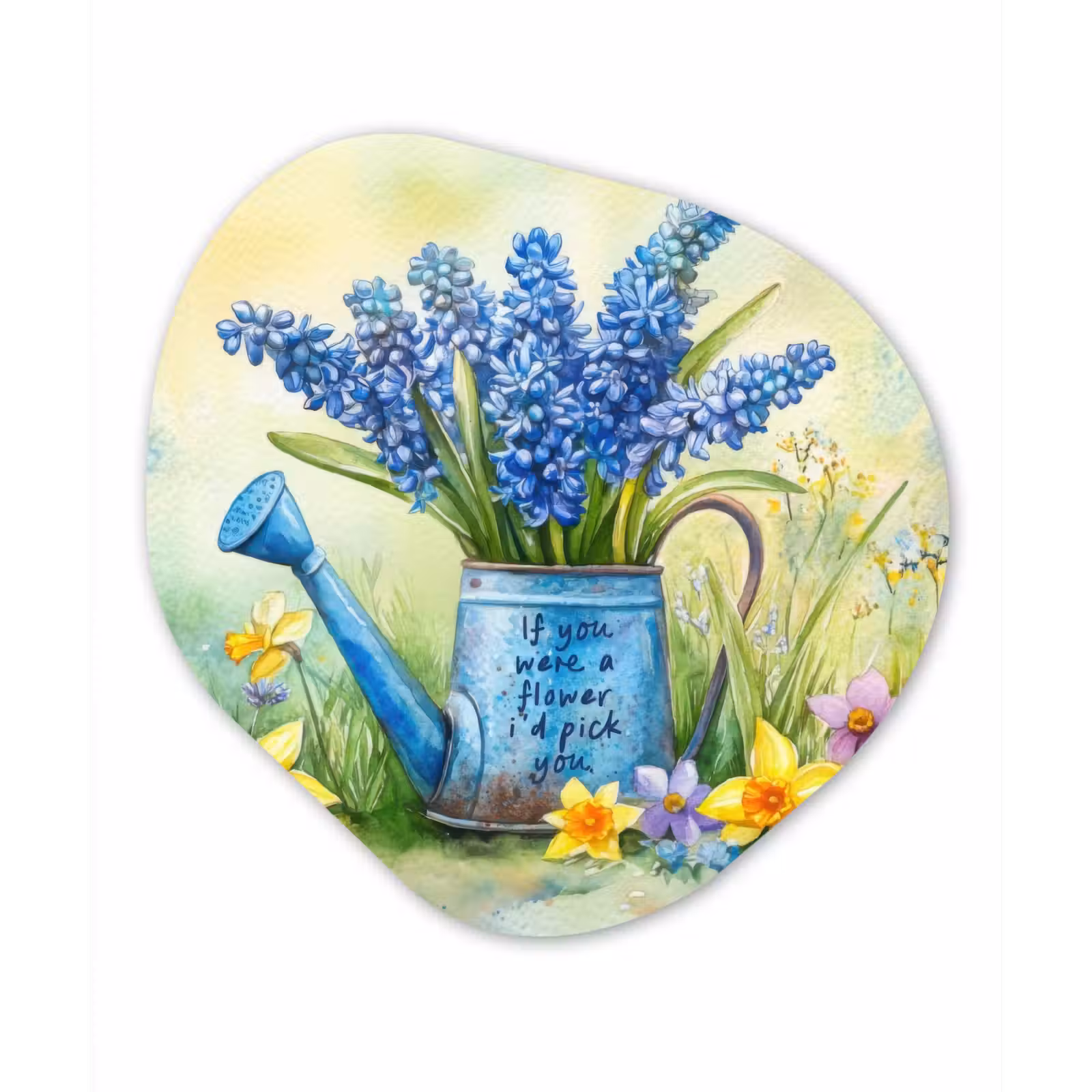 Organisch schilderij – Lavendelbloemen - Quote - Gieter — 1