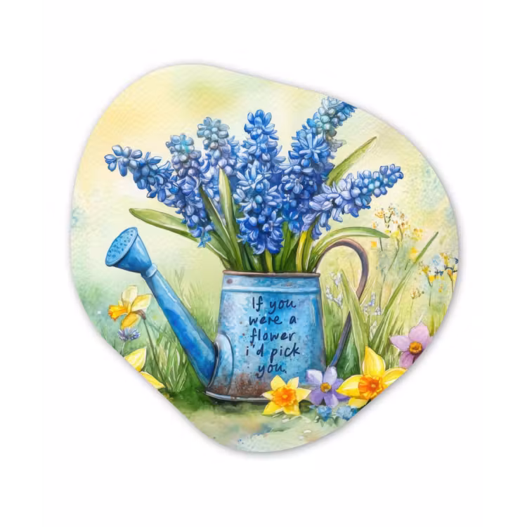 Organisch schilderij – Lavendelbloemen - Quote - Gieter — 1