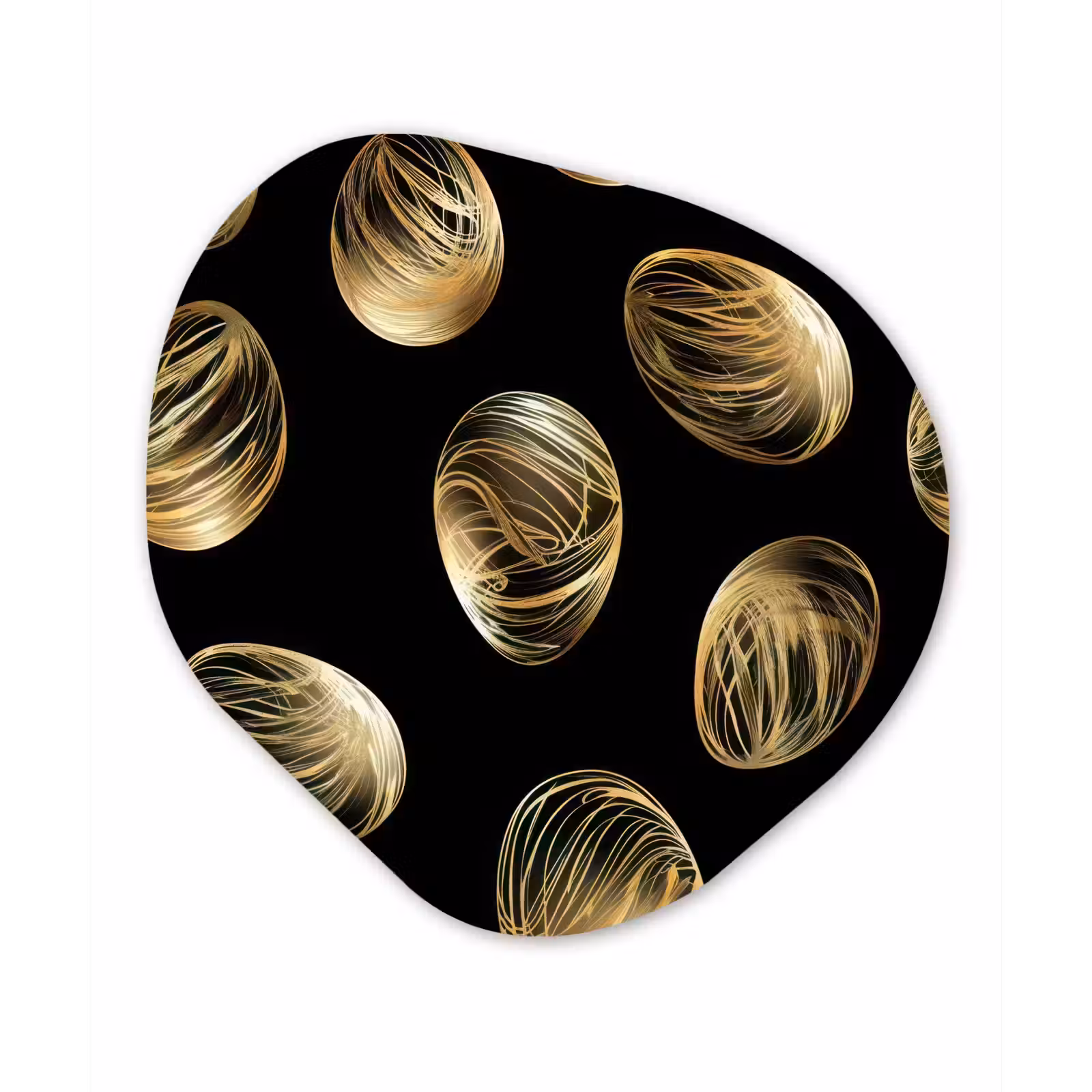 Organisch schilderij – Eieren - Goud - Patroon — 1
