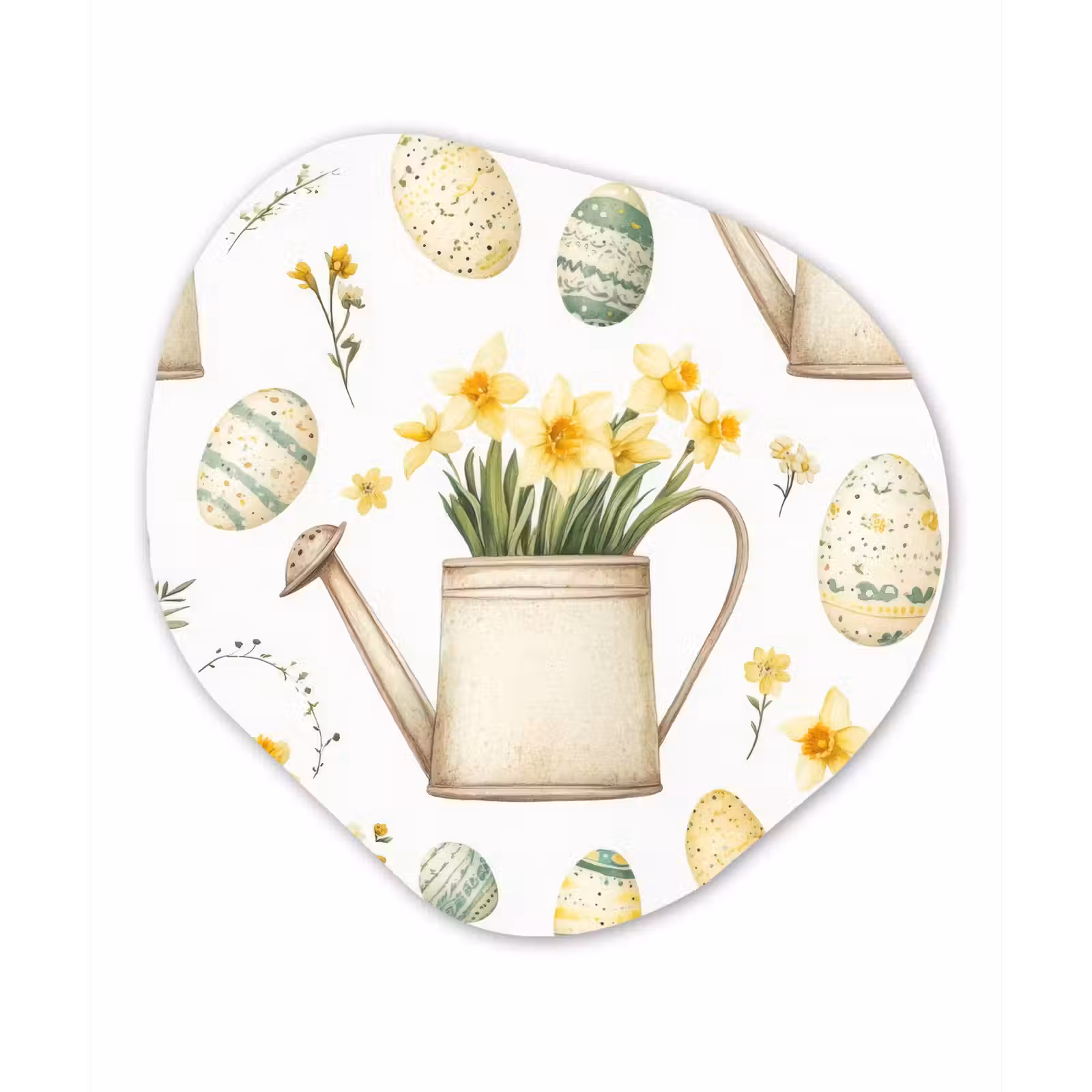 Organisch schilderij – Gieter - Bloemen - Eieren — 1