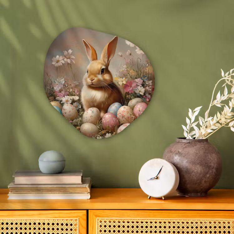 Organisch schilderij – Paashaas - Lente - Paaseieren — 2
