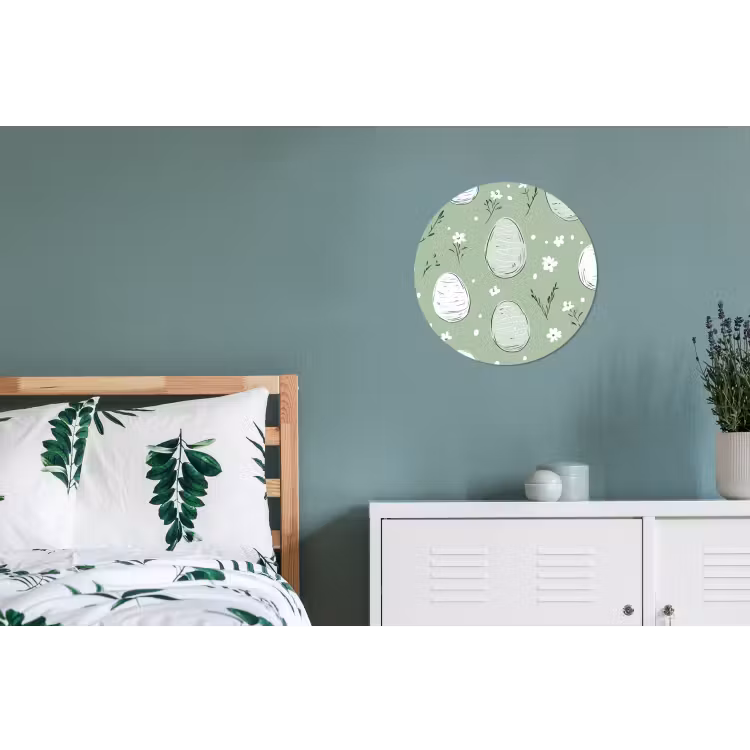 Wandcirkel - aluminium - Groen - Eieren - Patroon — 4
