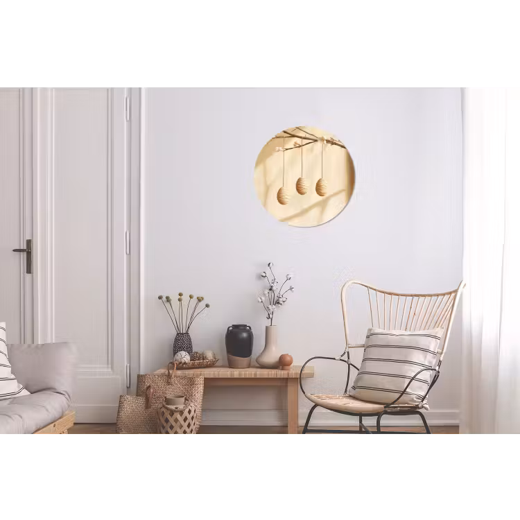 Wandcirkel - aluminium - Beige - Paastak - Eieren — 2