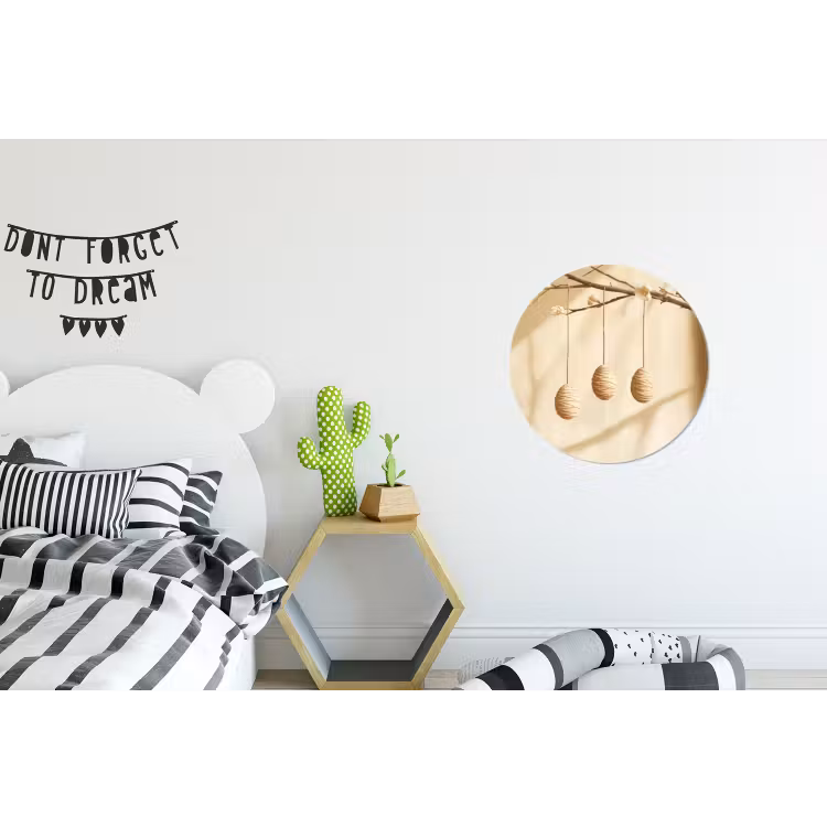 Wandcirkel - aluminium - Beige - Paastak - Eieren — 5