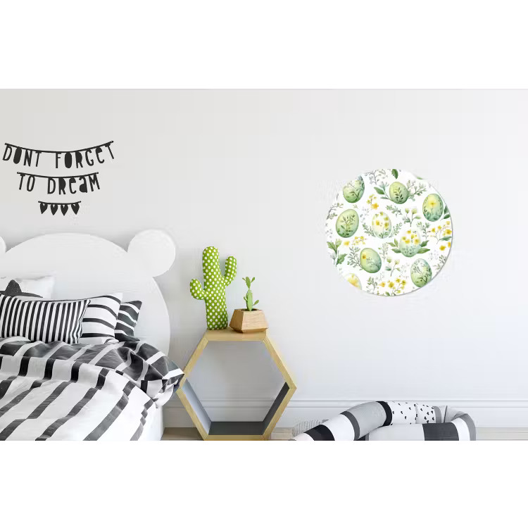 Wandcirkel - aluminium - Patroon - Groen - Eieren — 5